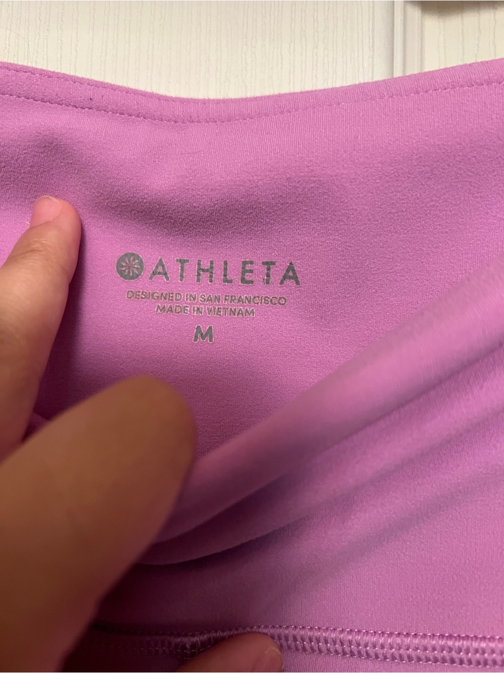 Athleta Mauve Capri High-Waist Leggings with Side Pockets - Picture 4 of 4